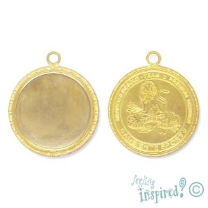 Round altered art pendant frame - LF2001
