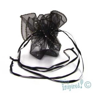 Organza pouch with sparkles - Qty: 10 pcs. - OR0170