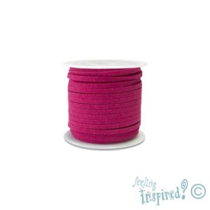 Flat suedette cord -Hot Pink - Qty: 5m - ST0851
