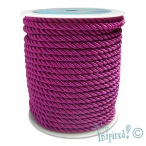 Twisted polyester cord 5mm  -Fuchsia- Qty: 25m - ST0703