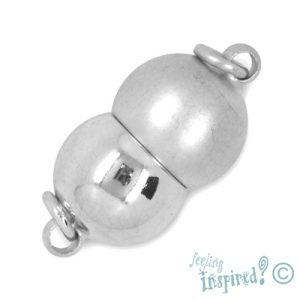 Half frosted magnetic clasp 8mm x 12mm - FI7440