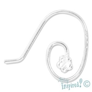 Flower earring hook - Qty: 2 pairs - FI7515