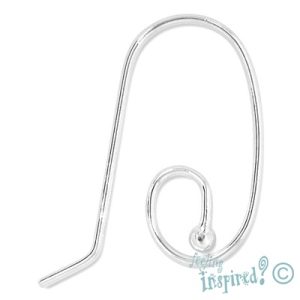 Earring hook 2mm x 25mm x 17mm - Qty: 2 pairs - FI7516