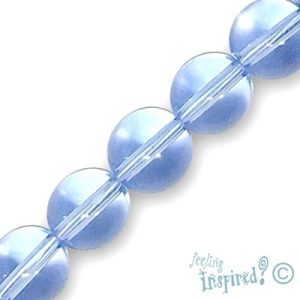 Glass ball bead 9mm  -Sky Blue- Qty: 33 pcs. - GB1442