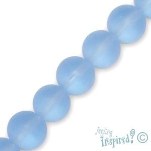 Frosted glass ball bead 8mm - Qty: 52 pcs. - GB1470
