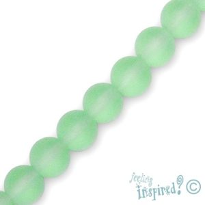 Frosted glass ball bead 8mm - Qty: 52 pcs. GB1479