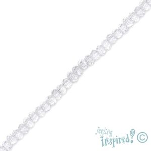 Faceted glass rondelle bead 3mm x 2mm - Qty: 130 pcs. GB1530