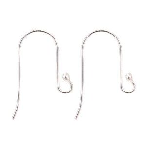 925 Sterling silver earring hook 19mm - Qty: 1 pair - SS0062