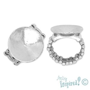 18 bar stretch ring base -1pc- Gunmetal - FI7586