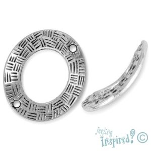 Oval metal spacer 24mm x 25mm - Qty: 8 pcs. - LF0455