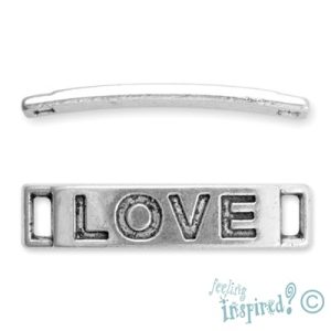 Metal 'love' spacer - Qty: 12 pcs. - LF0495