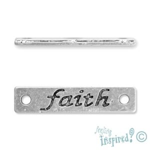 Metal 'faith' spacer - Qty: 20 pcs. - LF0500