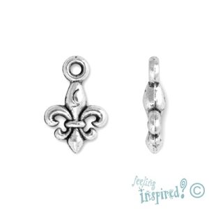 Metal fleur-de-lis charm - Qty: 43 pcs. - LF0520