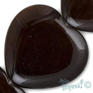 Flat shell heart bead 30mm x 29mm x 5mm - Qty: 13 pcs. - SH3041