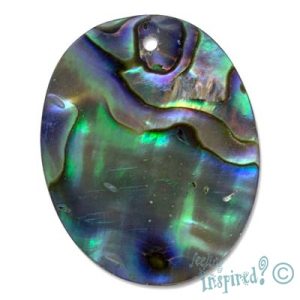 Oval flat shell pendant - SH3069