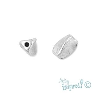 Twisted rectangular Bali bead - Qty: 50 pcs. - LF0573