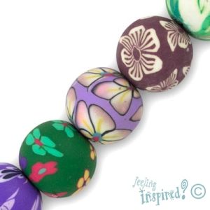 Assorted fimo ball beads 12mm - Qty: 26 pcs. - FM0007