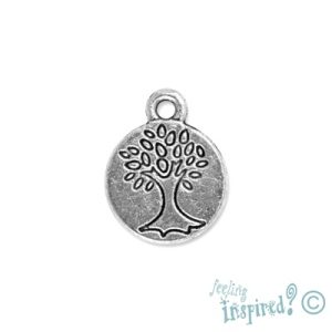 Metal tree of life charm 12mm x 15mm - Qty: 10 pcs. - LF0593