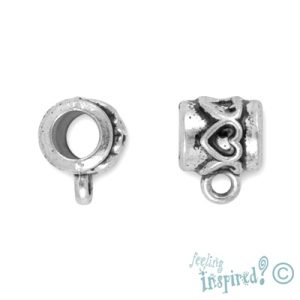Heart pendant bail - Qty: 30 pcs. - LF0586