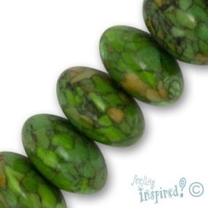 Rondelle stone bead 14mm x 9mm - Qty: 45 pcs. - GE0653