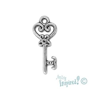 Metal key charm - Qty: 30 pcs. - LF0615