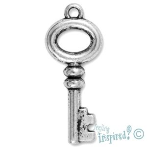 Metal key pendant - Qty: 8 pcs. - LF0642