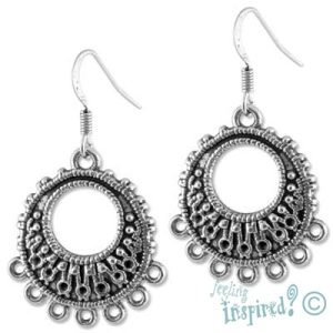 8 ringed chandelier base earrings - Qty: 7 pcs - LF0643