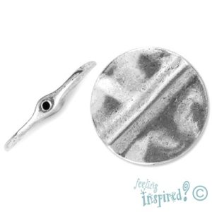 Round beaten metal Bali bead - Qty: 5 pcs. - LF0487