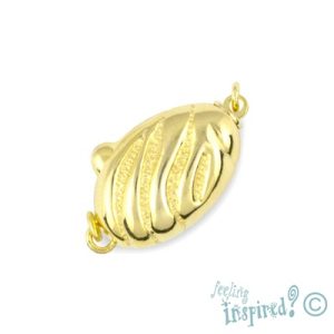 Gold plated sterling silver push clip SS0076
