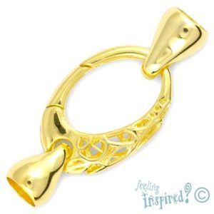 Gold plated sterling silver clasp - SS0078