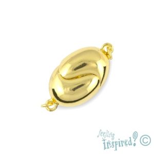 Gold plated sterling silver magnetic clasp - SS0084