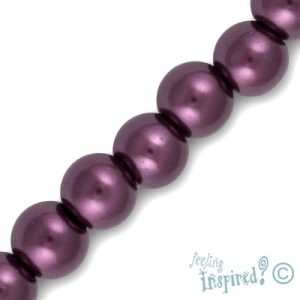 Round glass-based pearl bead 8mm - Qty: 50 pcs. - gr0060