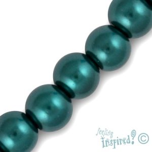 Round glass-based pearl bead 10mm  -Sea Green- Qty: 40 pcs. - GR0116