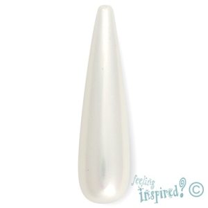 Half-drilled shell-based pearl drop - Qty: 2 pcs. - SH1403