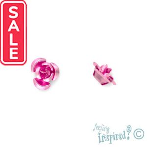 Aluminium rose 7mm x 4mm - Qty: 100 pcs. FI7601