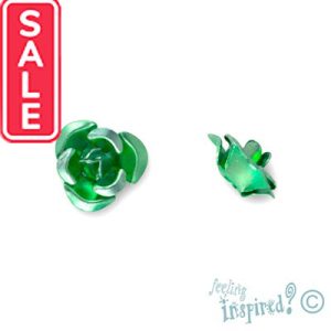 Aluminium rose 9mm x 5mm - Qty: 90 pcs. - FI7606