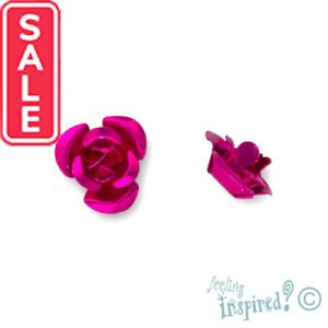 Aluminium rose 9mm x 5mm - Qty: 90 pcs. FI7607