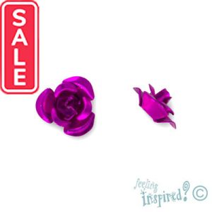 Aluminium rose 9mm x 5mm - Qty: 90 pcs. - FI7608