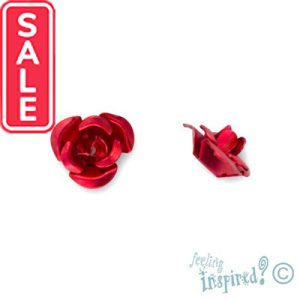 Aluminium rose 9mm x 5mm - Qty: 90 pcs. - FI7611