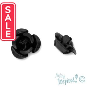 Aluminium rose 11mm x 6mm - Qty: 75 pcs. FI7612