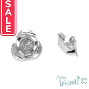 Aluminium rose 11mm x 6mm - Qty: 75 pcs. FI7613