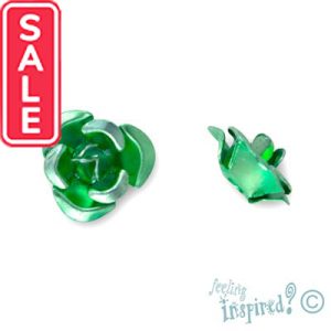 Aluminium rose 11mm x 6mm - Qty: 75 pcs. FI7614