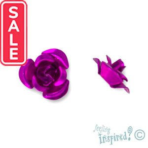 Aluminium rose 11mm x 6mm - Qty: 75 pcs. FI7615