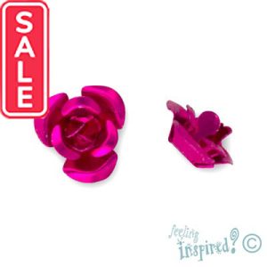 Aluminium rose 11mm x 6mm - Qty: 75 pcs. - FI7616