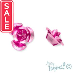 Aluminium rose 11mm x 6mm - Qty: 75 pcs. FI7617