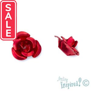 Aluminium rose 11mm x 6mm - Qty: 75 pcs. - FI7619