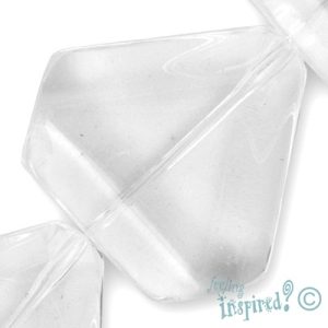 Glass bead - Qty: 11 pcs. -Clear- 30x29x9mm - GB1594