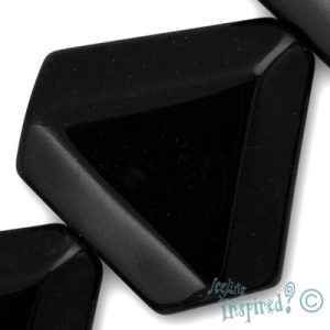 Glass bead - Qty: 12 pcs. -Black- GB1601