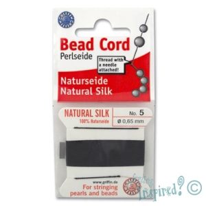 Griffin silk beading thread with needle no. 5 - Qty: 2m - ST0868
