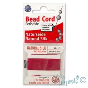 Griffin silk beading thread with needle no. 5 - Qty: 2m - ST0873
